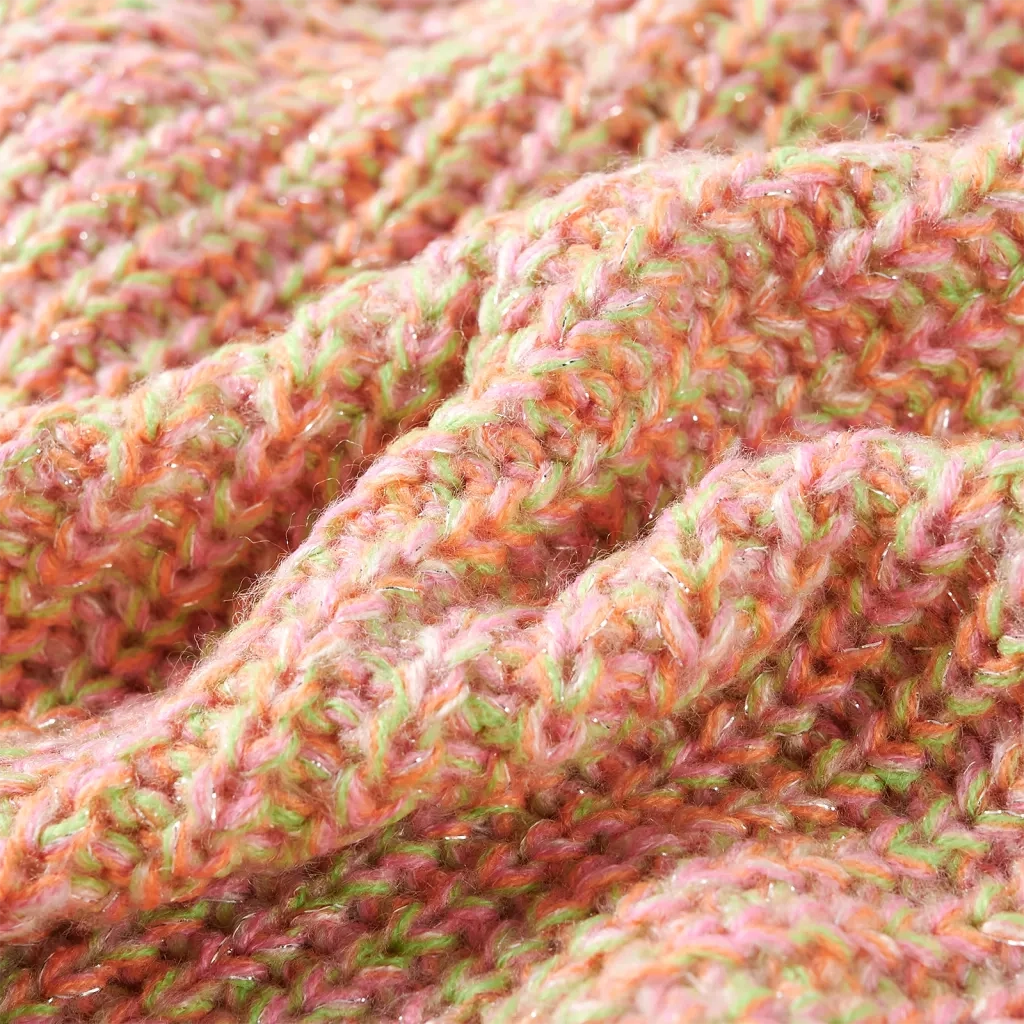 Maglione da Bambina Lavorato a Maglia Rosa Tenue 128 14527