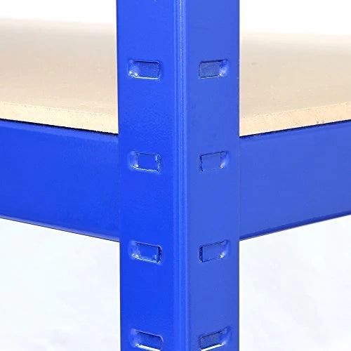 3 Scaffali in Acciaio Senza Bulloni T-Rax Blu Larghi 120cm Extra Profondi