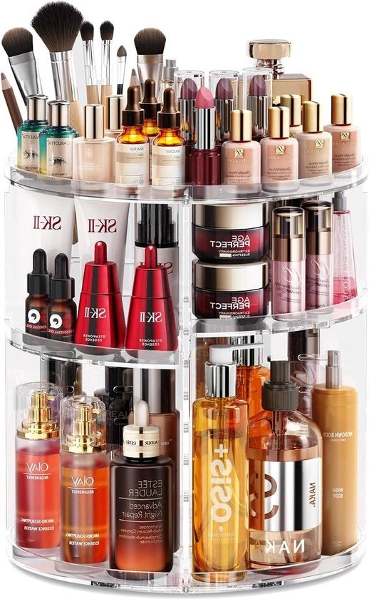 Organizzatore di Cosmetici 360° Rotante per il Dressoir e la Tavola da Aria