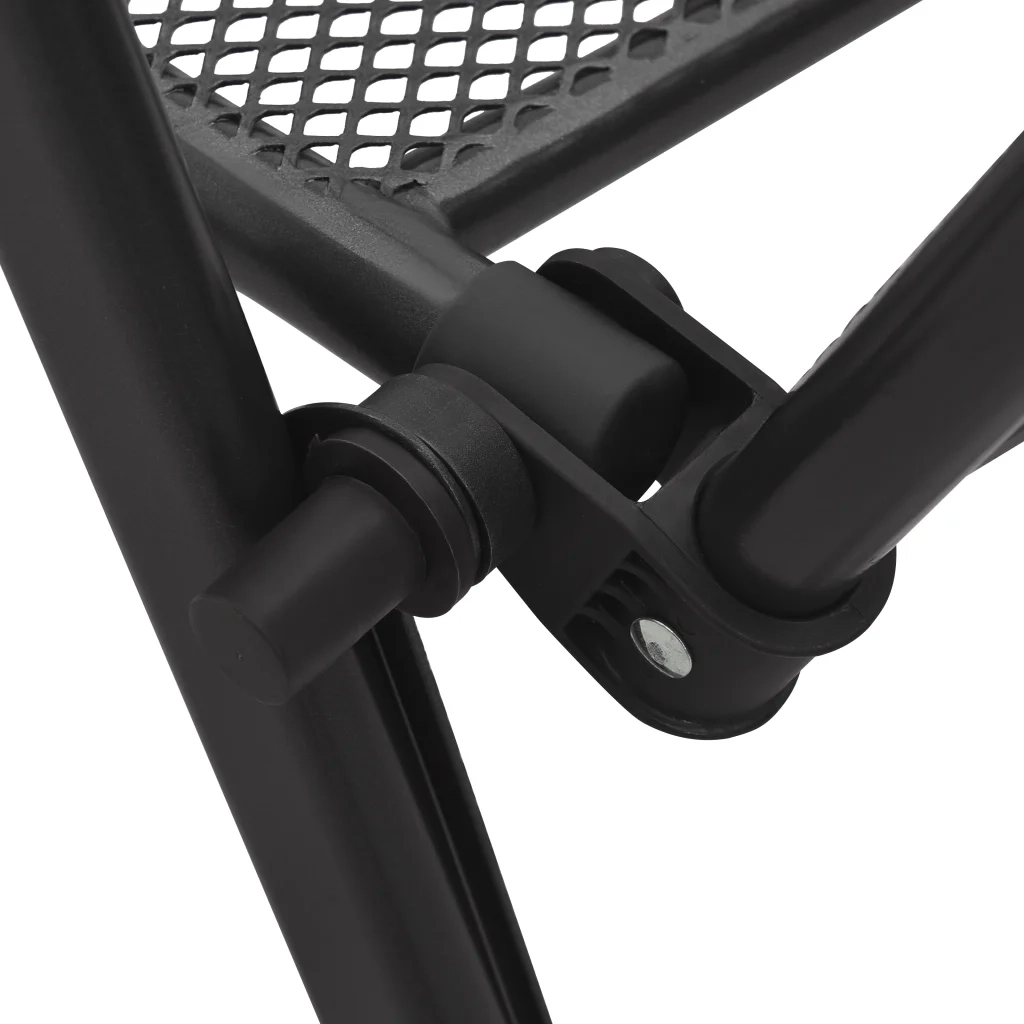 Set Sedie Giardino Reclinabili 5 pz | Sedie da Esterno Antracite Acciaio Verniciato