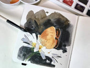 Quaderno di schizzo aquarello 300 g 25% cotone 14 x 14 cm 24 fogli 48 pagine