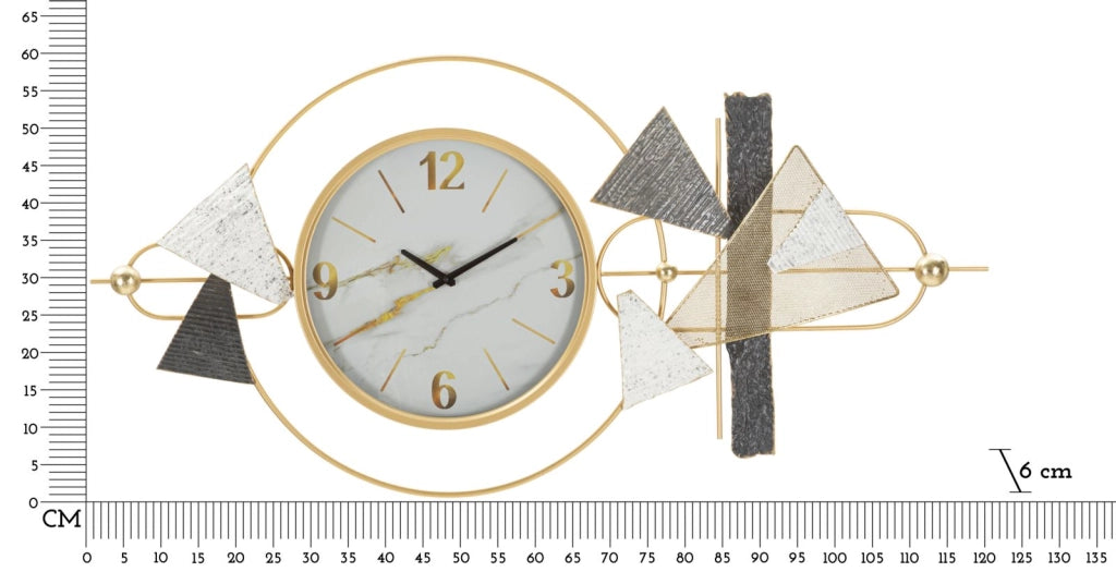 Orologio da Muro Amy 120x6x60 cm in Ferro e Plastica Multicolor
