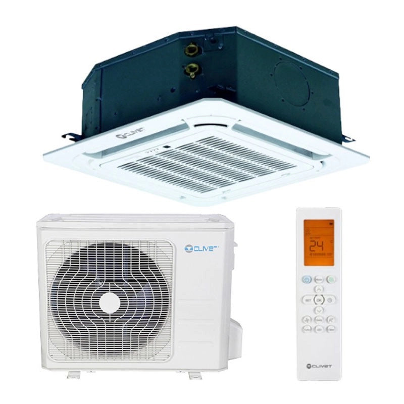 Climatizzatore Condizionatore a cassetta 950x950 Clivet Inverter serie BOX2 60000 btu Trifase IA3-XY 160T completo di griglia R-32 A++/A+ Wi-Fi Optional