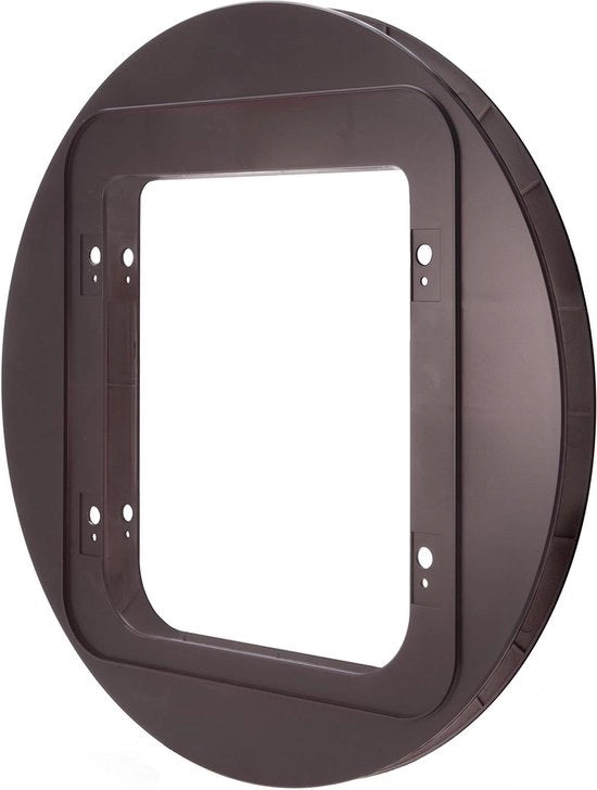 Adattatore di Montaggio per Porta Cani a Microchip - Set di 2 Brown - Installa in Porte e Finestre in Vetro per Gatti e Piccoli Cani