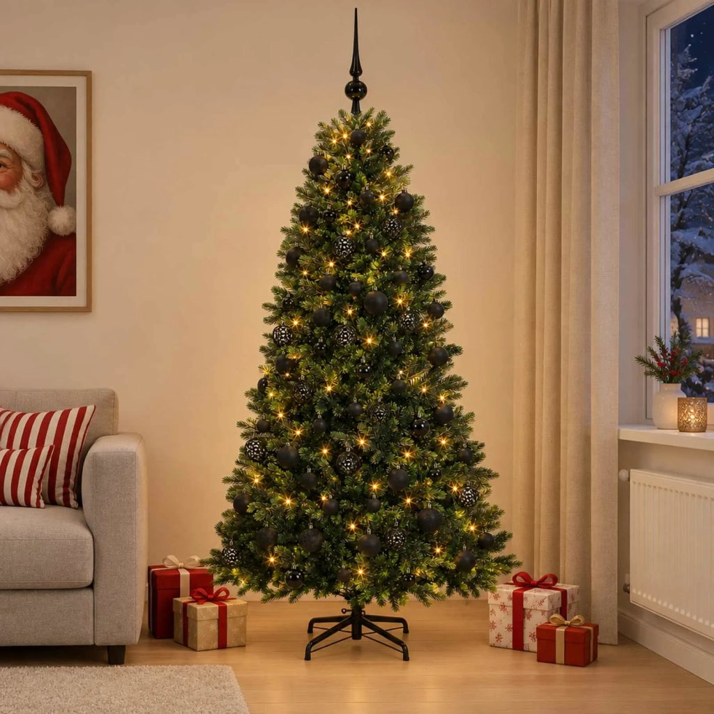 Albero di Natale Artificiale con Palline 240 cm 300 LED 3466426