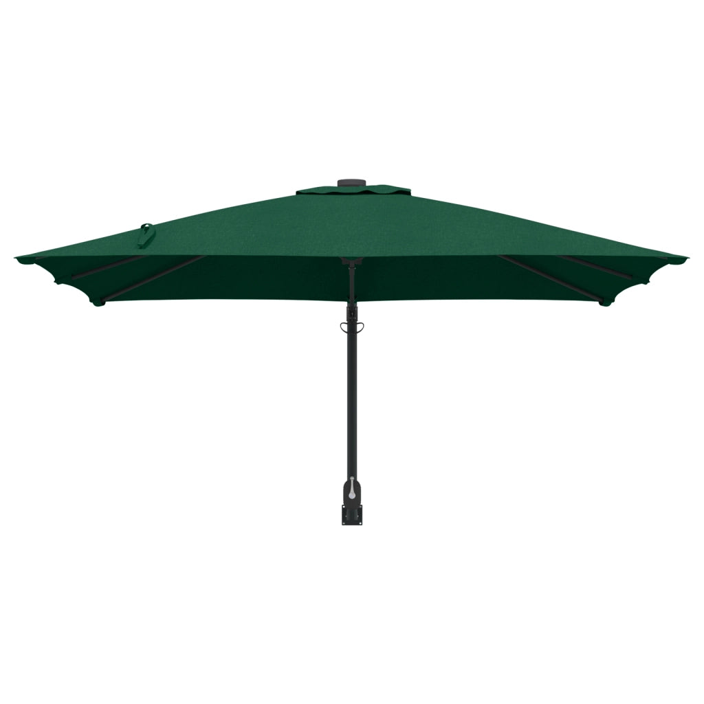 Ombrello da Patio Verde Poliestere 300 cm x 300 cm Pieghevole