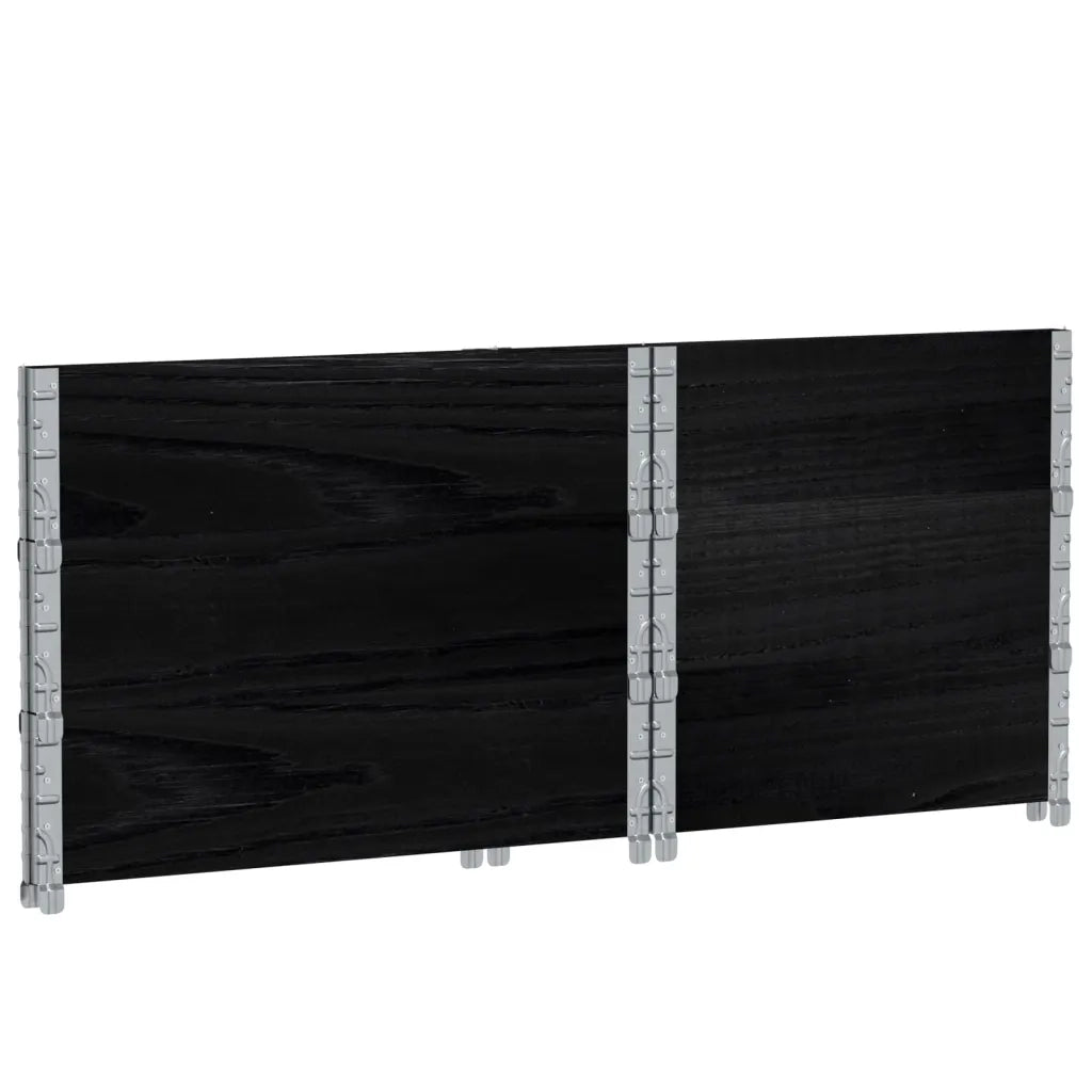 Fioriera da Giardino Nera 80x60 cm in Legno Massello di Pino 3295420