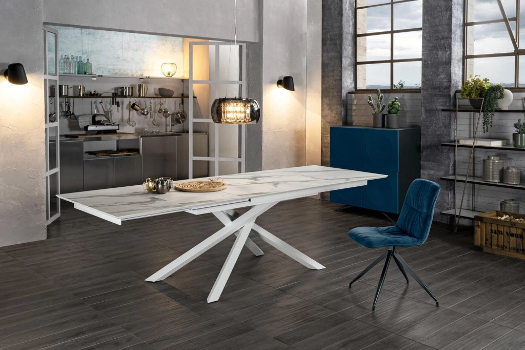 Tavolo Allungabile 170/270x90x76 cm in HPL Xavier Marmo Calacatta