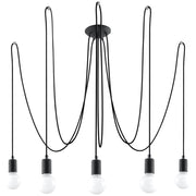 Lampadario Nikolo 5 luci nero in metallo Pure Lume E27