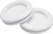 Rubber Kabeldoorvoer con Montaggio a Occhielli - Diametro 40 mm - Cavo a Doppia Faccia Circolare - Bianco - 10 pezzi