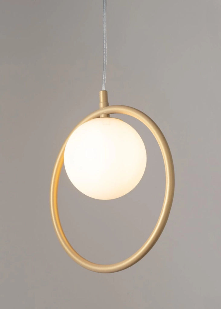 Lampada sospensione oro Aqua sfera vetro G9 12W Sigma