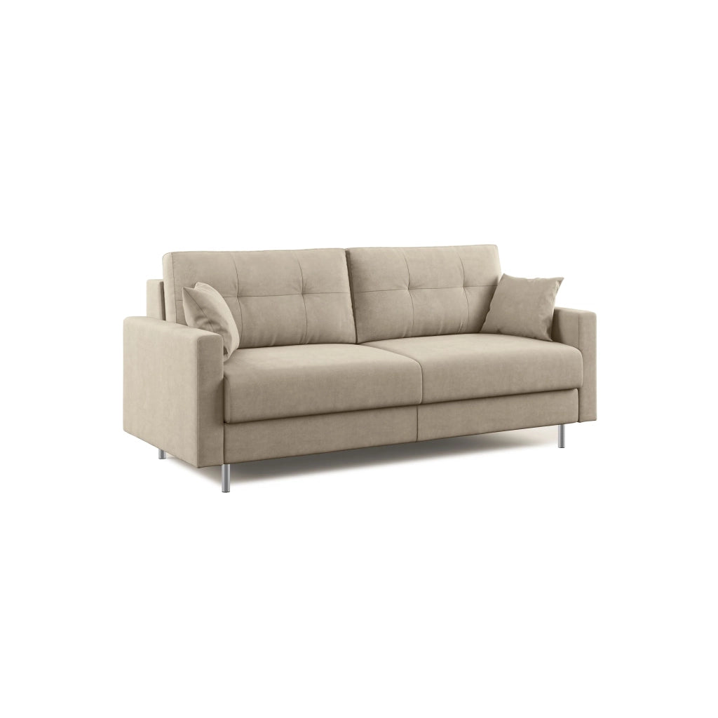 Megan Divano letto matrimoniale in microfibra smacchiabile T11 208 cm (mat. 160x197) tortora
