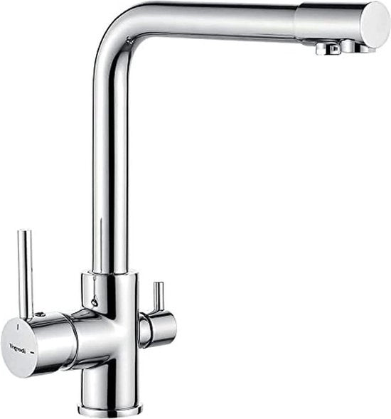 Acquasplash 3 Vie 360° Rotante Miscelatore con 2 Maniglie - Ottone Cromo