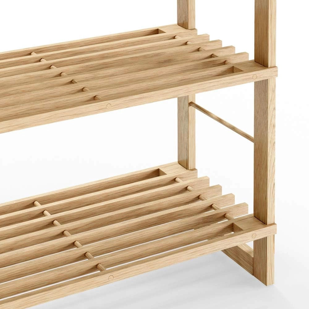 Set 2x Scaffale da bagno in Legno 5 Ripiani Mobiletto Cantina 135,5x58x27cm Libreria Salvaspazio Portaoggetti
