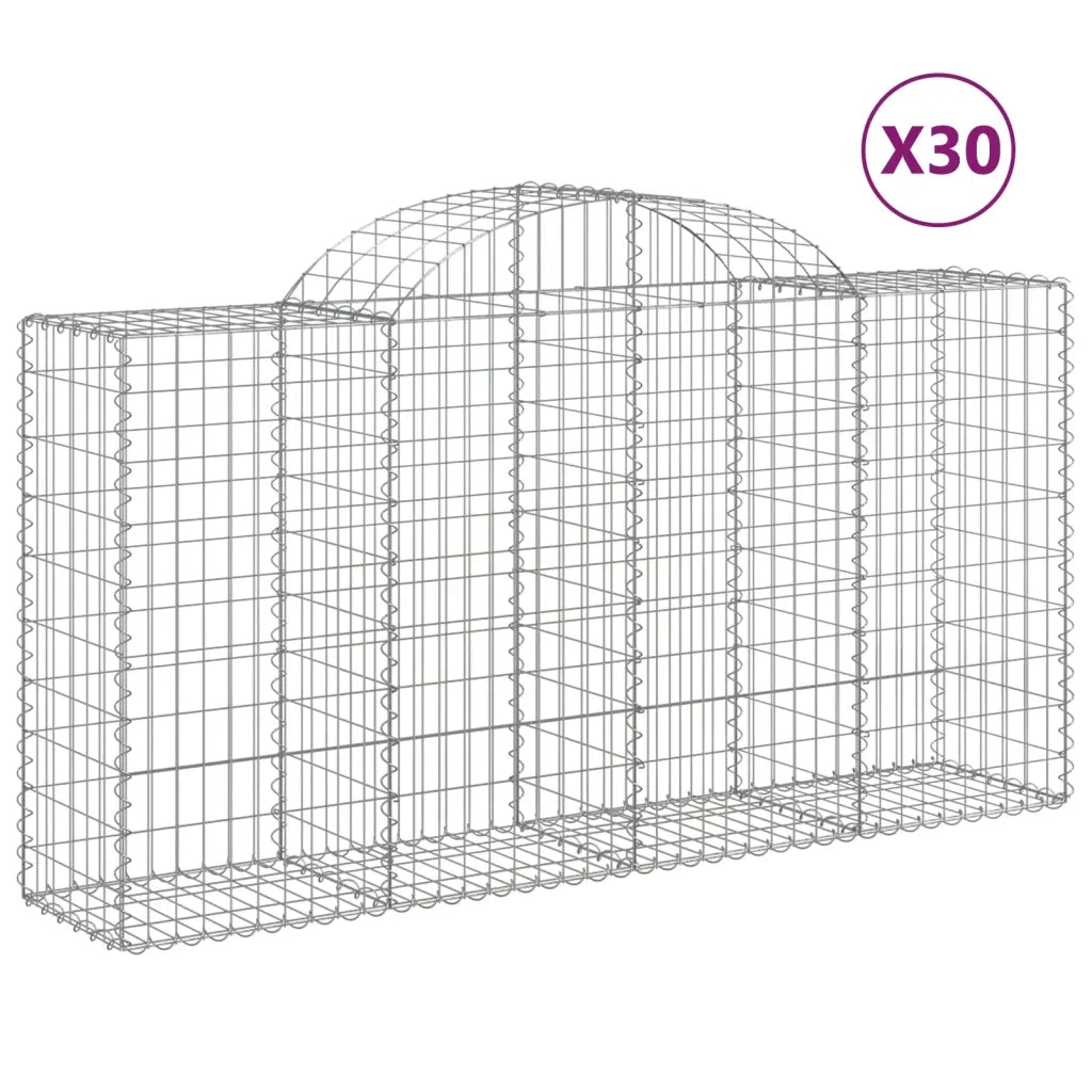 Cesti Gabbioni ad Arco 30 pz 200x50x100/120 cm Ferro Zincatocod mxl 77311