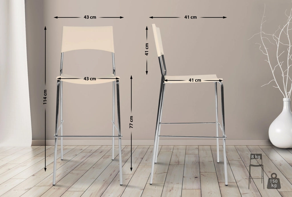 Sgabello Genua crema