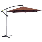 Ombrellone da Giardino a Braccio Inclinabile 3x2.5m ¨C Xylo ¨C Acciaio e Poliestere Marrone