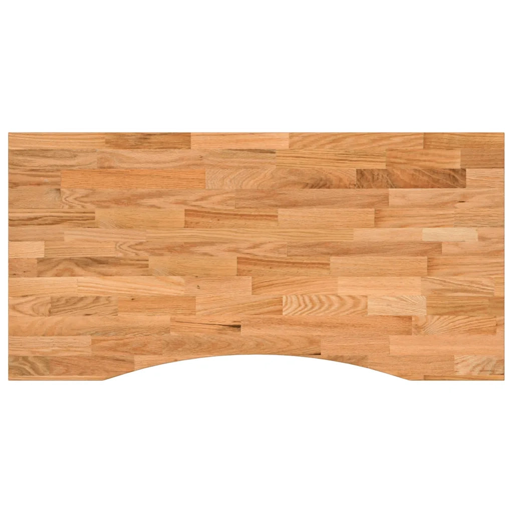 vidaXL Piano Scrivania Marrone Chiaro 100x50x2,5 cm in Rovere Massello