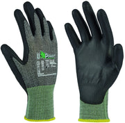 U-Power GUANTI DA LAVORO ANTITAGLIO B SAMBA IN NYLON/PU- FOAM Col. Grigio/Verde  tg. 8 12.00 paia