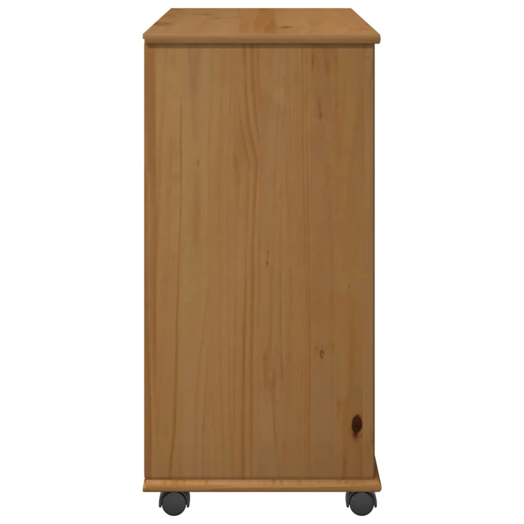 Mobile con Ruote con ruota Marrone miele 63,5 x 39 x 79 cm 42028360