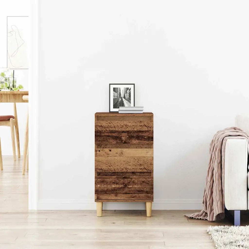Armadio da Notte con cassetto Legno vecchio 40 x 35 x 70 cm 863427