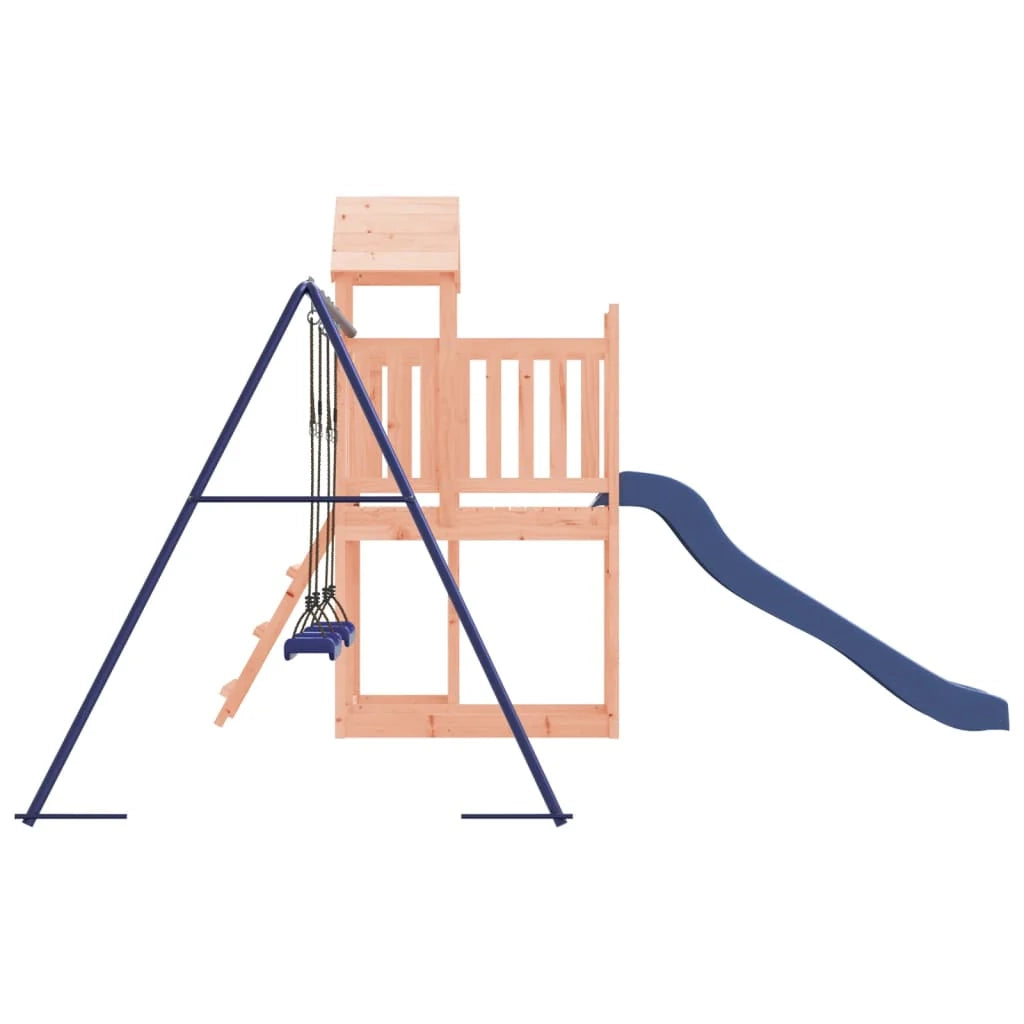 Altalena parco giochi da esterno scivolo altalena robusta giochi da giardino 356 x 378 x 214 cm legno massello di abete Douglas 02_0004798