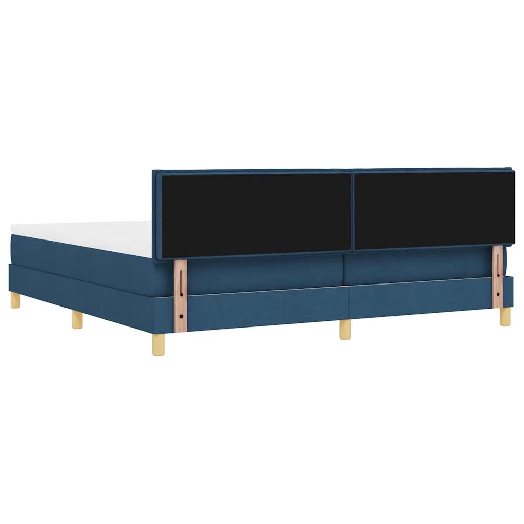 Letto a molle con cuscino con testiera Blu 200 x 200 cm Tessuto 3338873