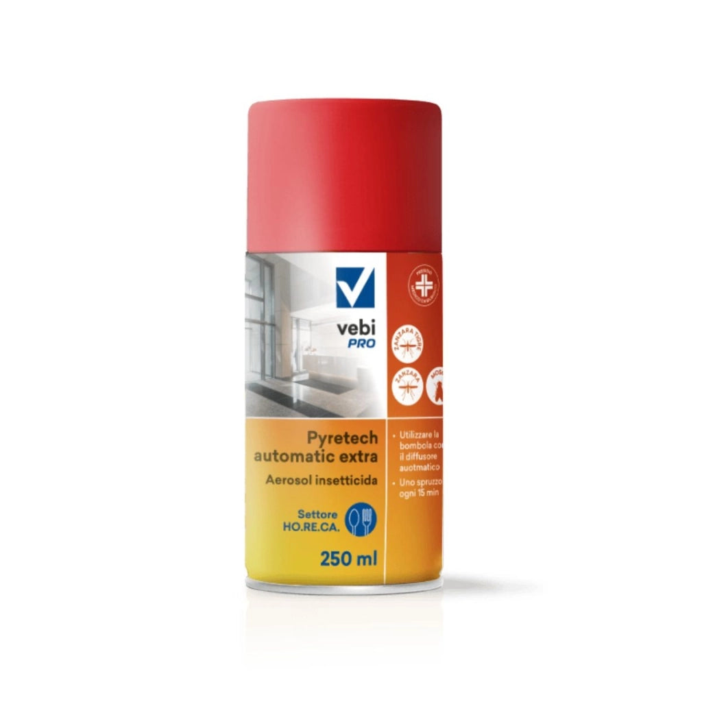 Pyretech Automatic Extra 250 ml, Insetticida Aerosol per Erogatori Temporizzati | Vebi Pro