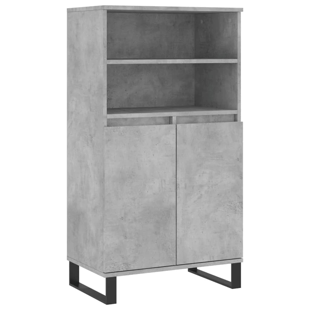 Buffet credenza cassettiera armadio mobile contenitore organizer cucina soggiorno salotto alto 60 x 36 x 110 cm legno ingegnerizzato grigio 02_0034458