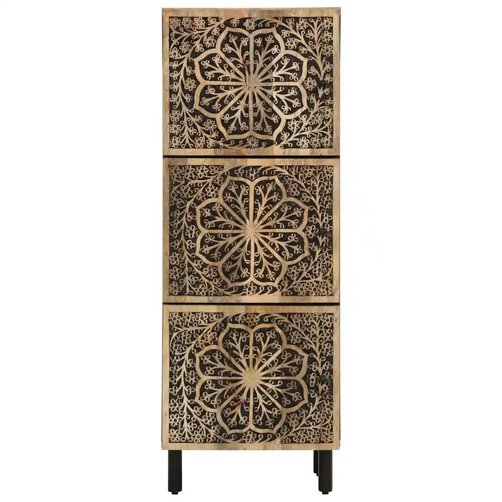 Credenza | Madia | Buffet da pranzo | Armadio da pranzo 40x33x110 cm in Legno Massello di Mango