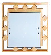 Plafoniera Natura quadrata legno vetro 2xE27 Candellux