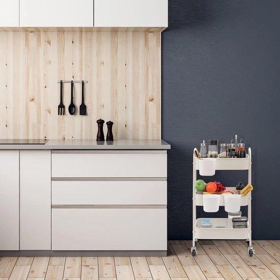 Carrello con Ruote per Organizzare la Cucina, il Trucco, la Bagno, lo Studio