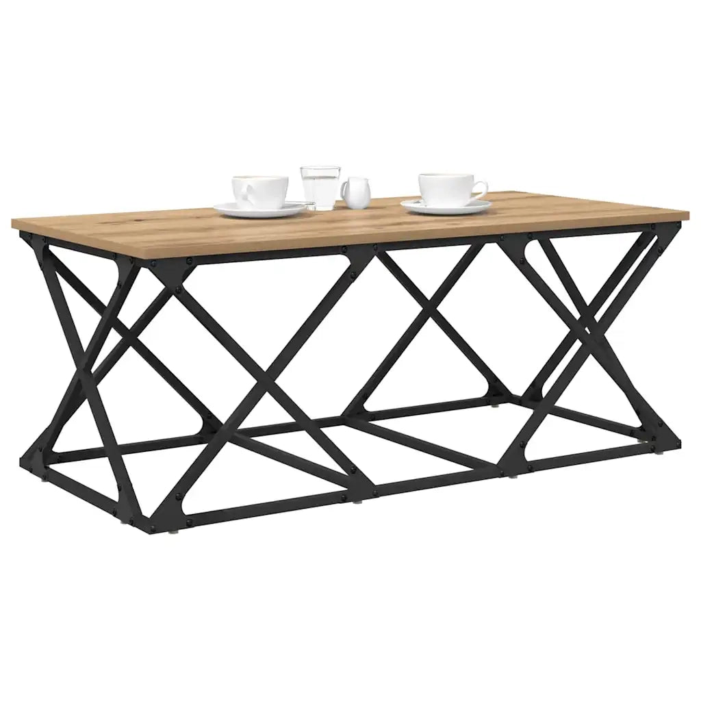 Tavolino da salotto Rovere artigianale 100 x 49 x 40 cm