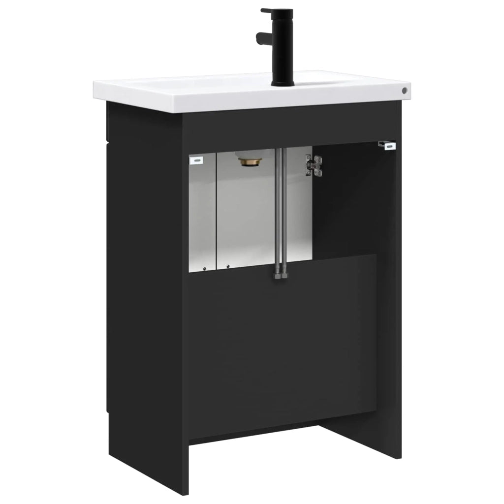 Set di mobili per il bagno Nero 78,5 x 37,5 x 81 cm 3404175