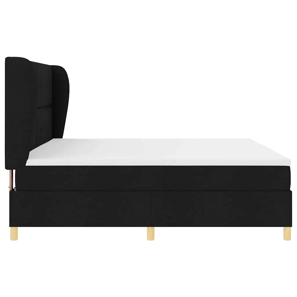 Letto a molle con materasso Nero 200 x 200 cm Tessuto 3340776