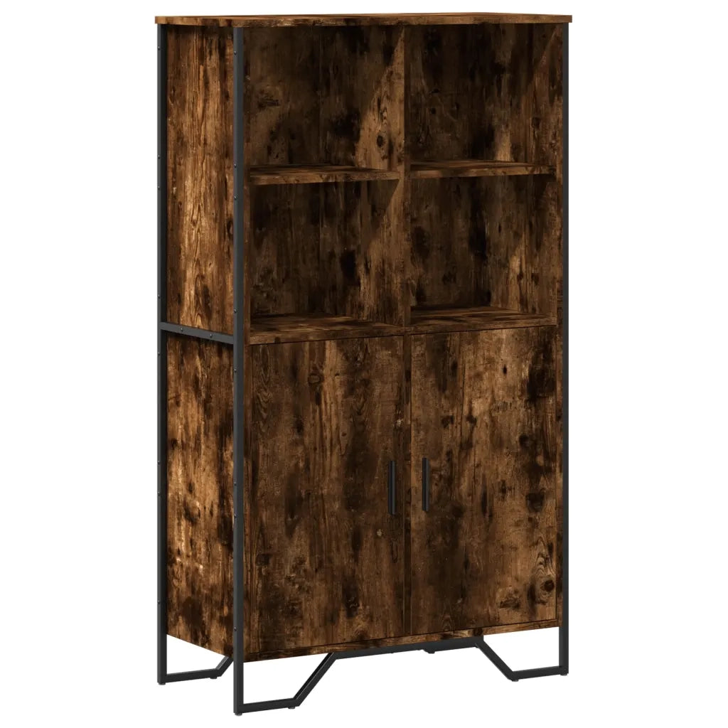vidaXL Credenza Rovere Fumo 79,5x35,5x137,5 cm in Legno Multistrato