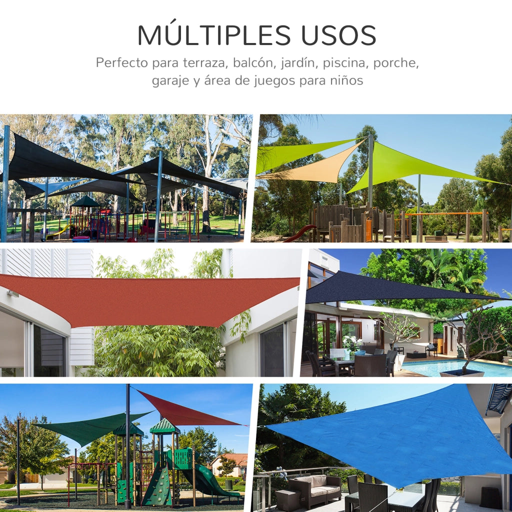 Toldo Vela Giardino Poliestere Retangolare 4x3 m ¨C zephmum ¨C Beige