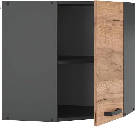 Mobile angolare da cucina R-Line, Quercia dorata, 57 cm, per la libera combinazione all'interno di sistemi cucina modulari