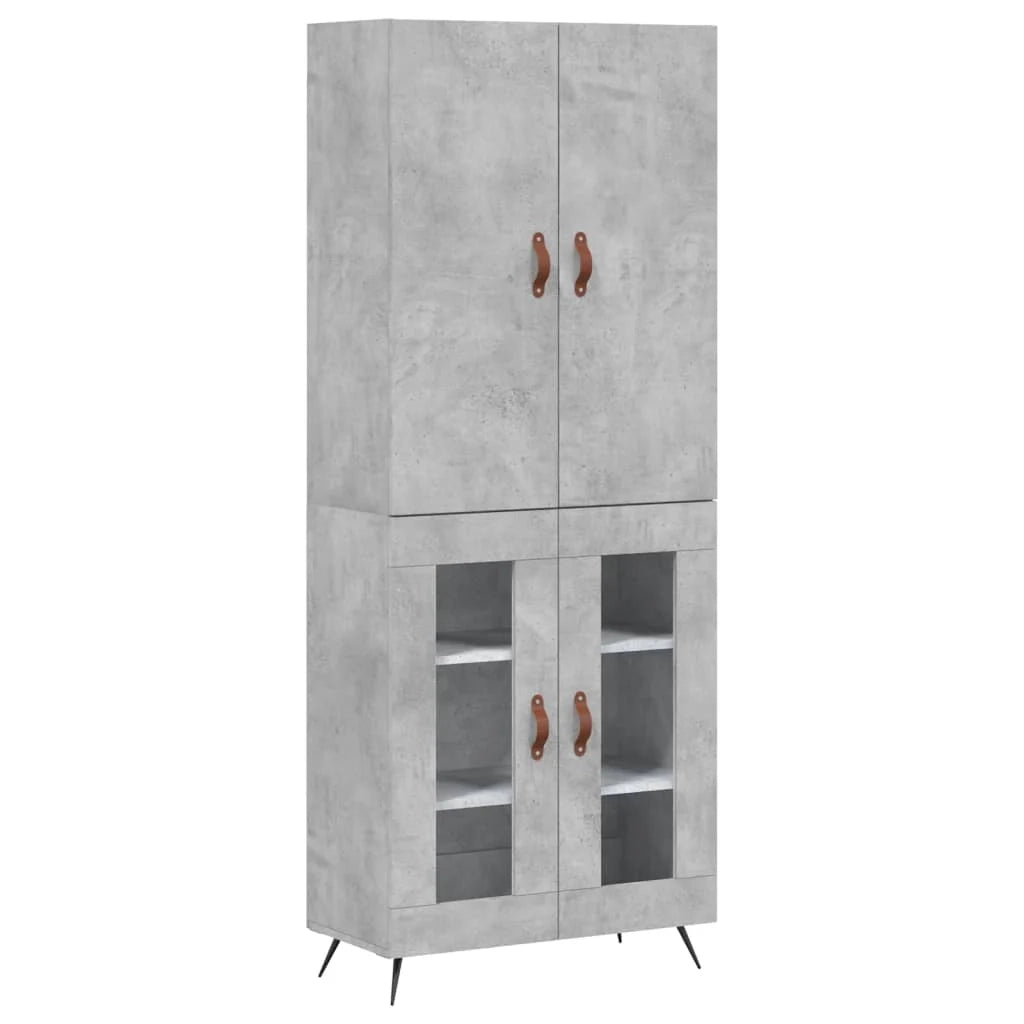 Buffet credenza cassettiera armadio mobile contenitore organizer cucina soggiorno salotto alto 69,5 x 34 x 180 cm legno ingegnerizzato grigio 02_0034583
