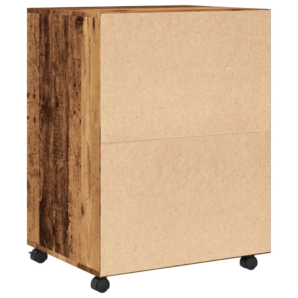 Mobiletto con Ruote Legno Antico 60x48x81 cm in Truciolato CFW7355363