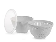 Contenitore colatutto in polipropilene con coperchio grigio cm18