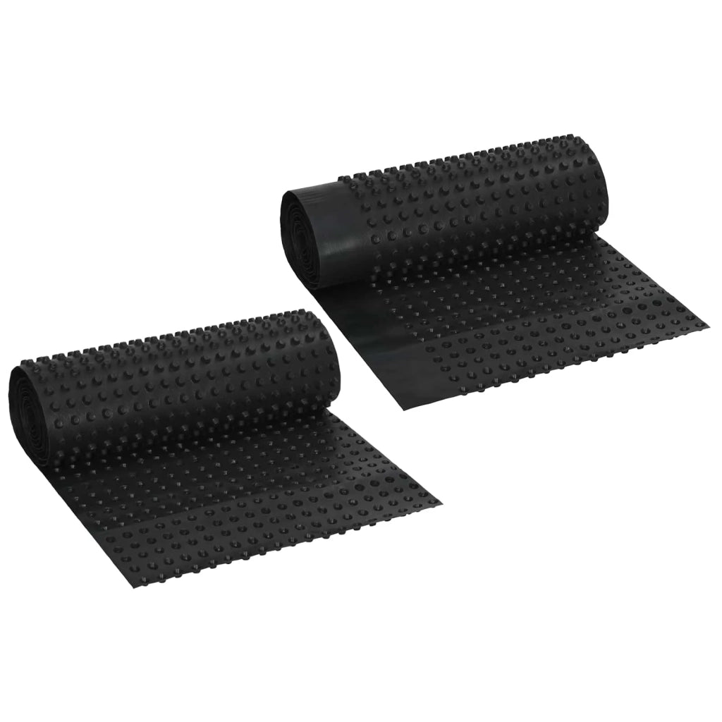 Foglio di drenaggio stampato 2 pcs Nero 0,5 x 20 m HDPE