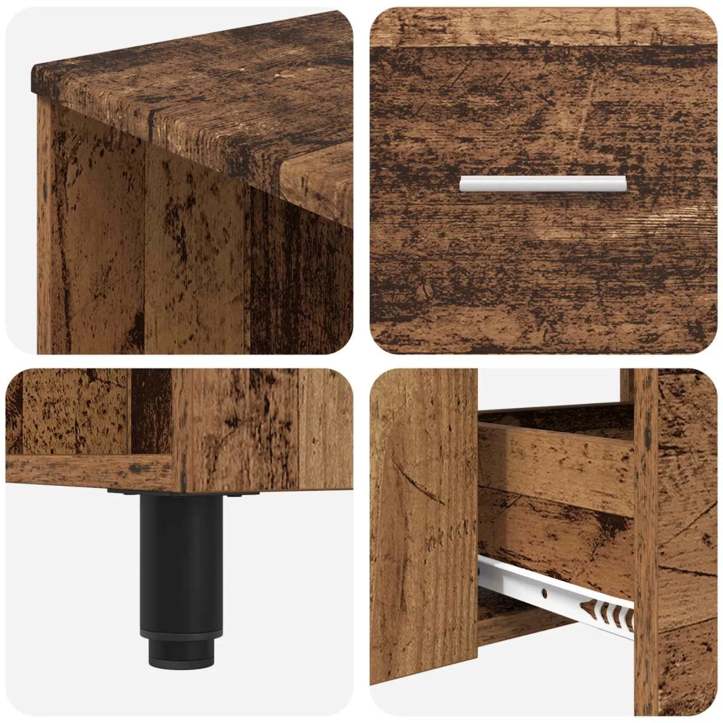 Mobiletto da bagno Legno antico 80 x 35 x 60 cm 889393