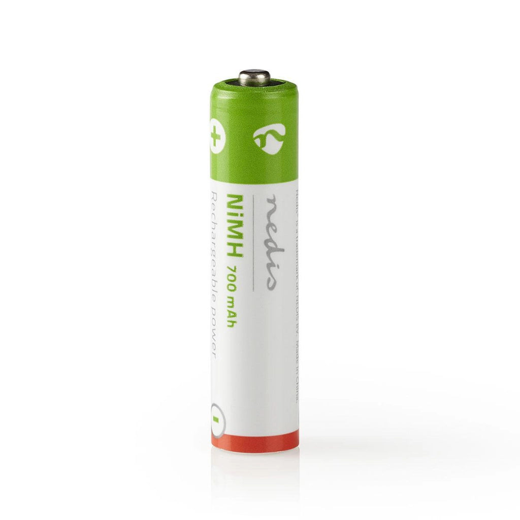 Confezione da 4 batterie ricaricabili NiMH-AAA 1,2V DC 700mAh Precaricate  Nedis