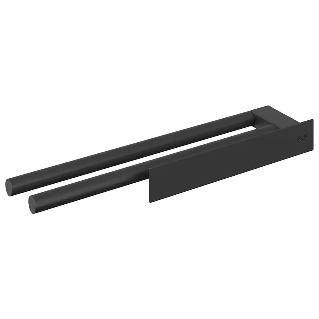 Porta asciugamani Nero 40 x 9 x 4 cm Acciaio inossidabile 42008359