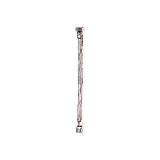 Idro bric Attacchino Flessibile 30 cm  1-2  m-f  in Acciaio