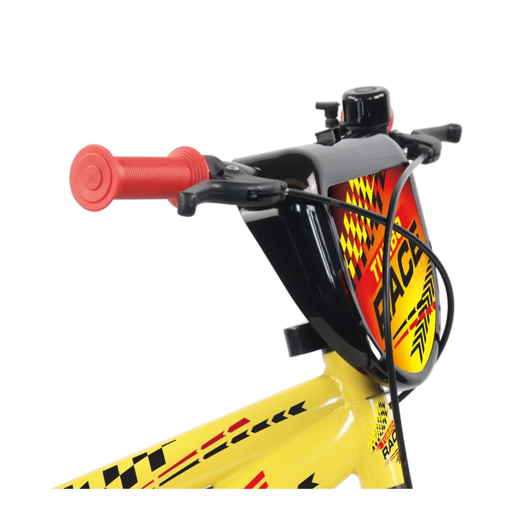 Bicicletta per Bambini 14" Turbo Race Freni Caliper e Stabilizzatori in Acciaio Hi-Ten Giallo