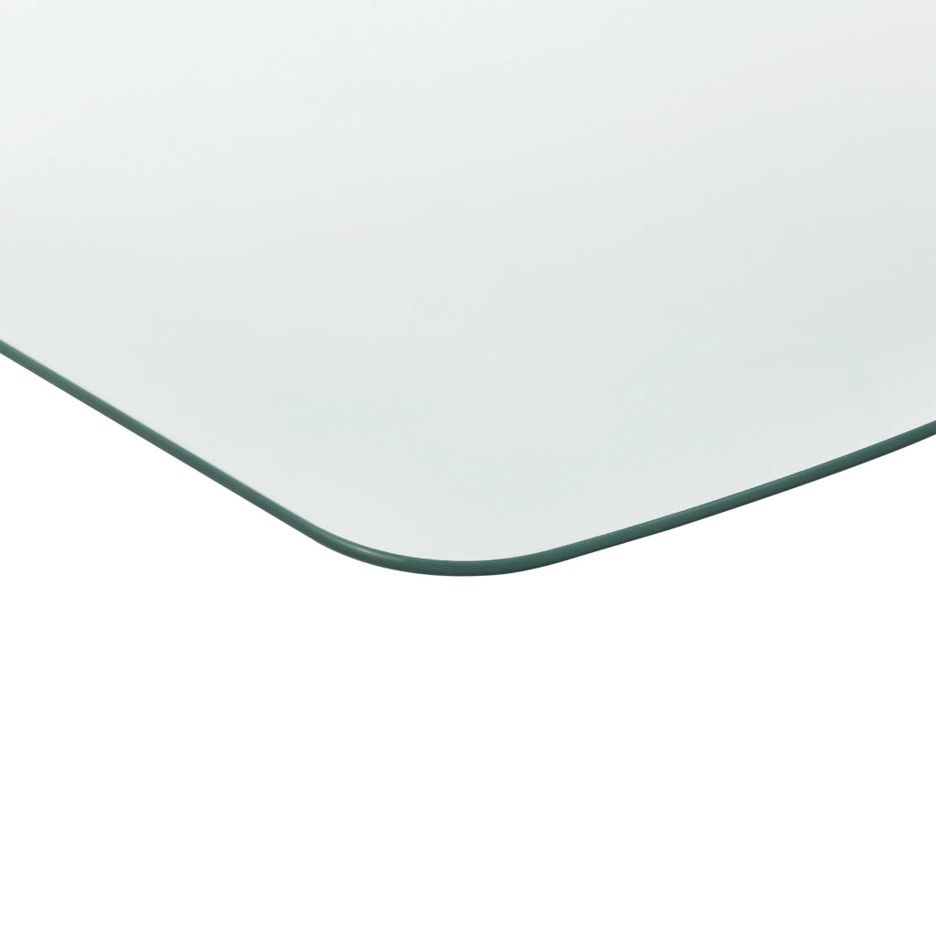 Piano a Rettangolo Circolare in Vetro Glasgow 850 x 750 mm per Tavoli 'Fai da te' Protezione Pavimento Stufa - Trasparente [neu.haus]