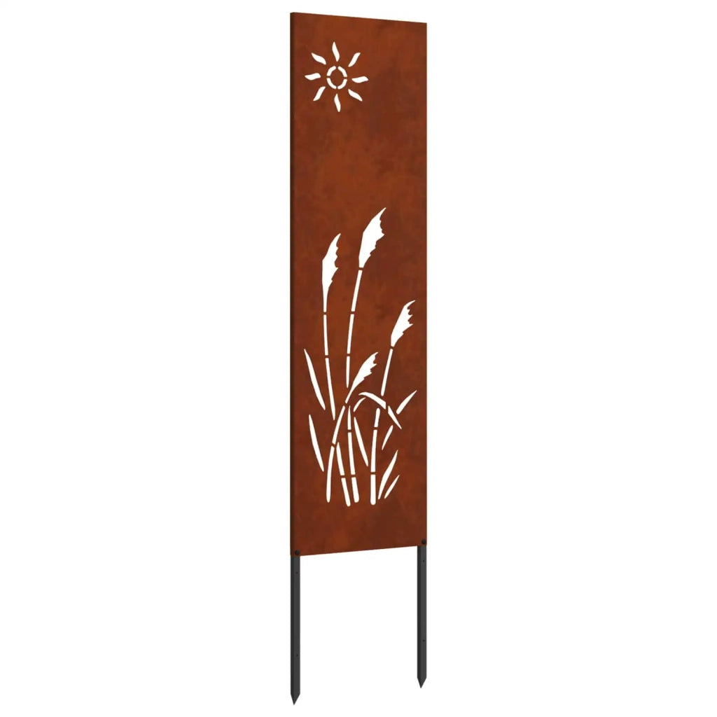 Schermo per privacy in giardino Traforo Ruggine 32 x 140 cm 876209