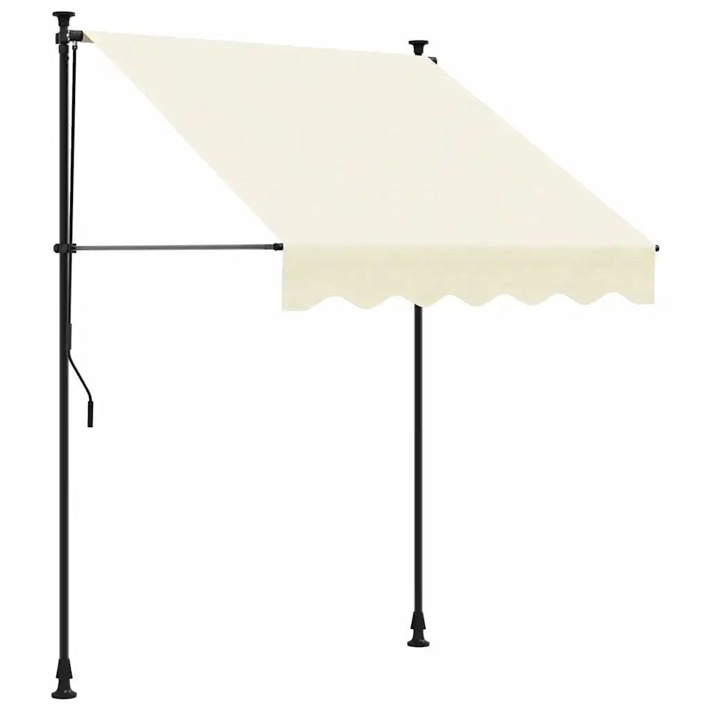 Tenda da Sole Retrattile Crema 200x150 cm in Tessuto e Acciaio